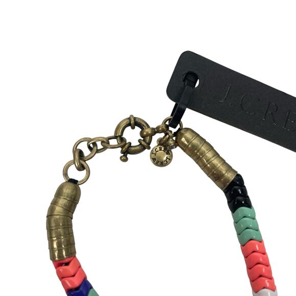 J. Crew Wavy Beaded Bangle Bracelet Multi Color Gold - Picture 2 of 4